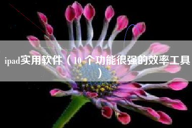 ipad实用软件（10 个功能很强的效率工具）