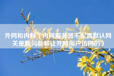 外网和内网（内网服务器不配置默认网关是如何能够让外网用户访问的）