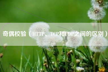 奇偶校验（HTTP、TCP和UDP之间的区别）
