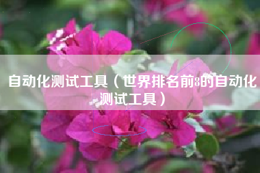 自动化测试工具（世界排名前8的自动化测试工具）