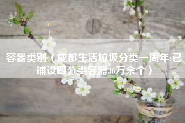 容器类别（成都生活垃圾分类一周年:已铺设四分类容器36万余个）