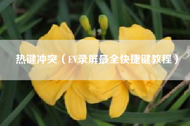 热键冲突（EV录屏最全快捷键教程）