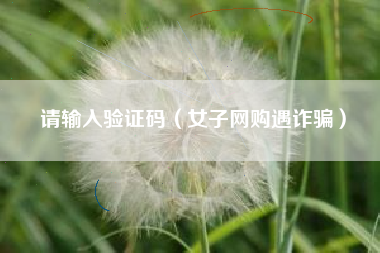 请输入验证码（女子网购遇诈骗）
