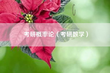 考研概率论（考研数学）