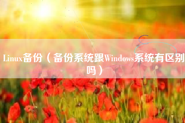Linux备份（备份系统跟Windows系统有区别吗）