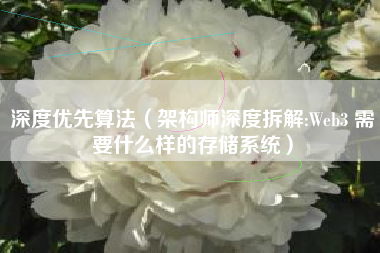 深度优先算法（架构师深度拆解:Web3 需要什么样的存储系统）