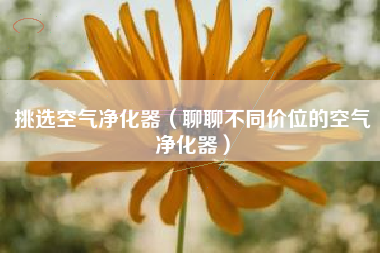 挑选空气净化器(聊聊不同价位的空气净化器)