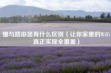 猫与路由器有什么区别(让你家里的WiFi真正实现全覆盖)