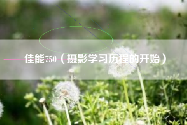 佳能750（摄影学习历程的开始）