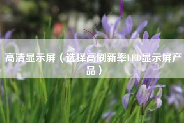高清显示屏(选择高刷新率LED显示屏产品)