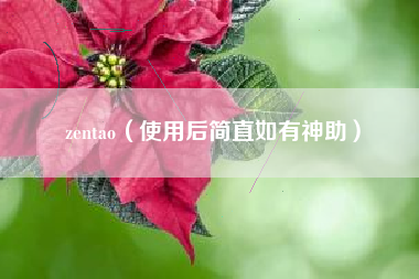 zentao(使用后简直如有神助)