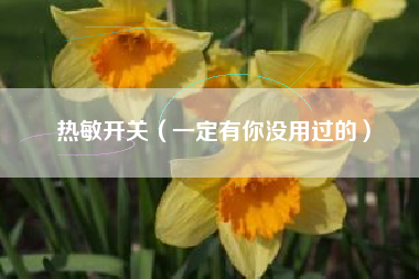 热敏开关(一定有你没用过的)