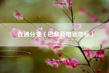 连通分支(巴黎新增新地标)