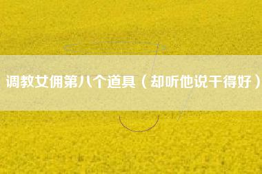 调教女佣第八个道具（却听他说干得好）