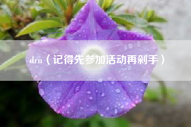 drn（记得先参加活动再剁手）