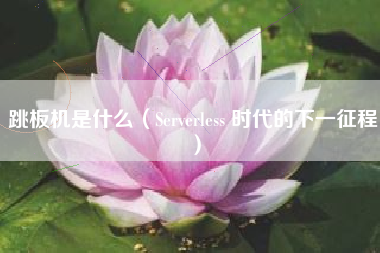 跳板机是什么（Serverless 时代的下一征程）