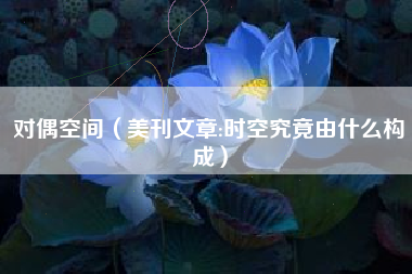 对偶空间（美刊文章:时空究竟由什么构成）