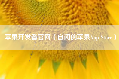 苹果开发者官网（自闭的苹果App Store）