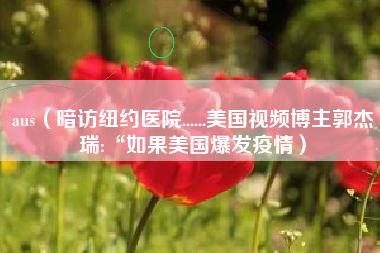 aus（暗访纽约医院......美国视频博主郭杰瑞:“如果美国爆发疫情）