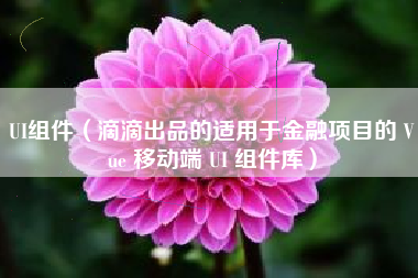 UI组件（滴滴出品的适用于金融项目的 Vue 移动端 UI 组件库）