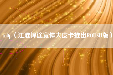 t60p（江淮悍途宽体大皮卡推出ROUSH版）