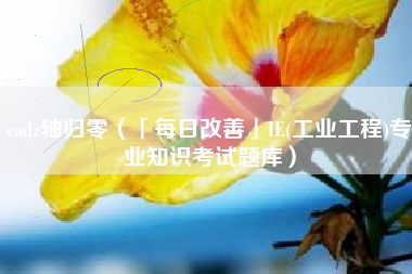 cadz轴归零（「每日改善」IE(工业工程)专业知识考试题库）
