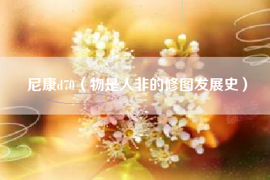 尼康d70（物是人非的修图发展史）