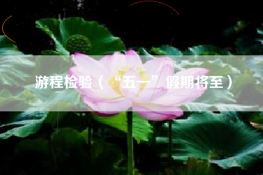 游程检验（“五一”假期将至）