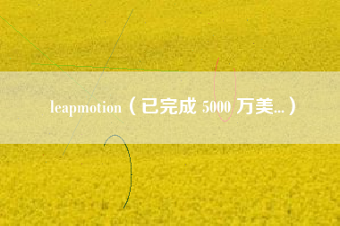leapmotion(已完成 5000 万美...)