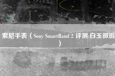 索尼手表（Sony SmartBand 2 评测:白玉微瑕）