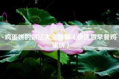 鸡蛋饼的做法大全图解(快速做早餐鸡蛋饼)