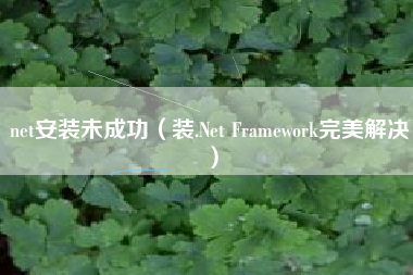 net安装未成功（装.Net Framework完美解决）