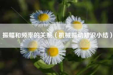 振幅和频率的关系（机械振动知识小结）