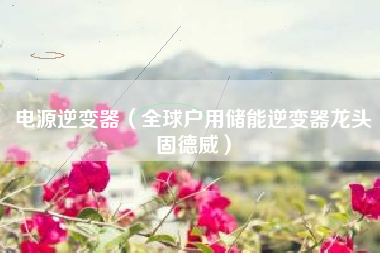 电源逆变器（全球户用储能逆变器龙头固德威）