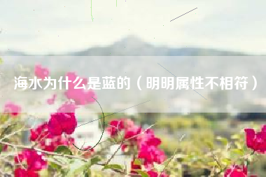 海水为什么是蓝的（明明属性不相符）