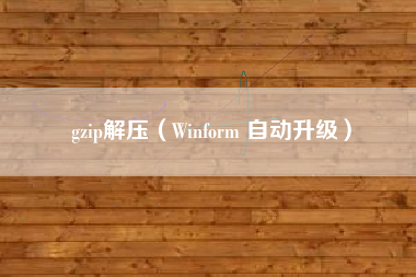 gzip解压（Winform 自动升级）