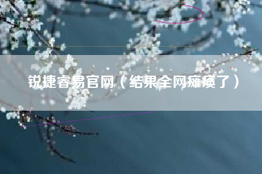 锐捷睿易官网(结果全网瘫痪了)
