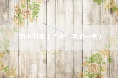 详细阅读:带木的字(“木”字加一笔) 带木的字(“木”字加一笔)