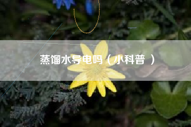 蒸馏水导电吗（小科普 ）