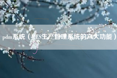 pdm系统（MES生产管理系统的六大功能）