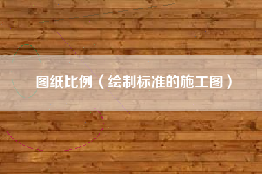 图纸比例（绘制标准的施工图）