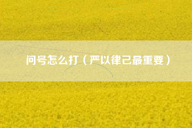 详细阅读:问号怎么打(严以律己最重要) 问号怎么打(严以律己最重要)