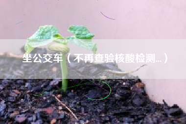 坐公交车（不再查验核酸检测...）