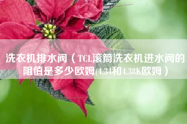 详细阅读:洗衣机排水阀(TCL滚筒洗衣机进水阀的阻值是多少欧姆(4.34和4.38K欧姆) 洗衣机排水阀(TCL滚筒洗衣机进水阀的阻值是多少欧姆(4.34和4.38K欧姆)