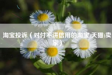 详细阅读:淘宝投诉(对付不讲信用的淘宝(天猫)卖家) 淘宝投诉(对付不讲信用的淘宝(天猫)卖家)