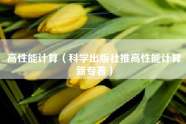 高性能计算（科学出版社推高性能计算新专著）