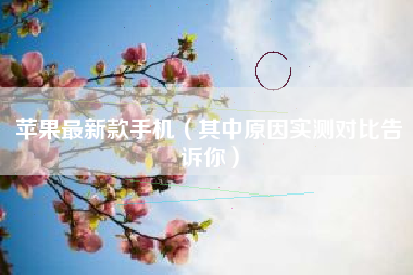 苹果最新款手机（其中原因实测对比告诉你）