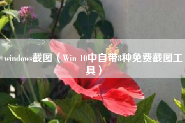 windows截图（Win 10中自带8种免费截图工具）