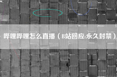 哔哩哔哩怎么直播（B站回应:永久封禁）