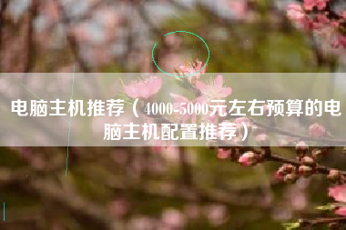电脑主机推荐（4000-5000元左右预算的电脑主机配置推荐）